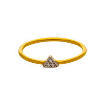 Golden Harmony Triangle Finger Ring