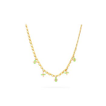 Charm Necklace With Flower Design For Kids